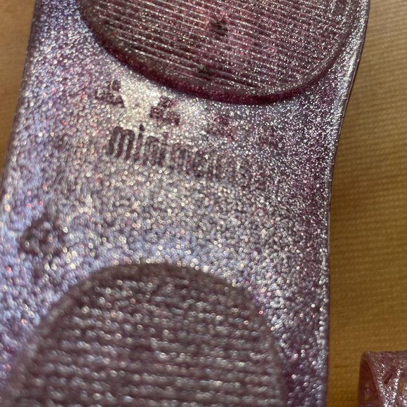 EUC Mini Melissa Pink Glitter Sandals Toddler Size 9 - Picture 5 of 5